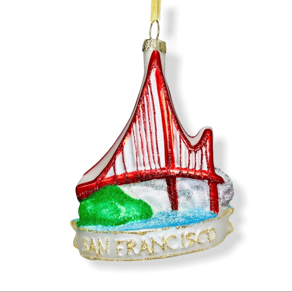 San Francisco Golden Gate Bridge Glass Ornament